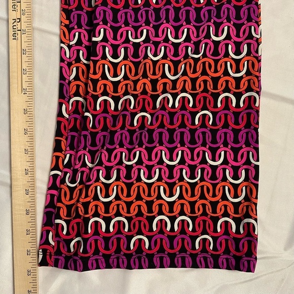 Trina Turk Echo Chain Swim Cover Up Pant Wide Leg XL stretchy orange purple pink - Picture 5 of 7